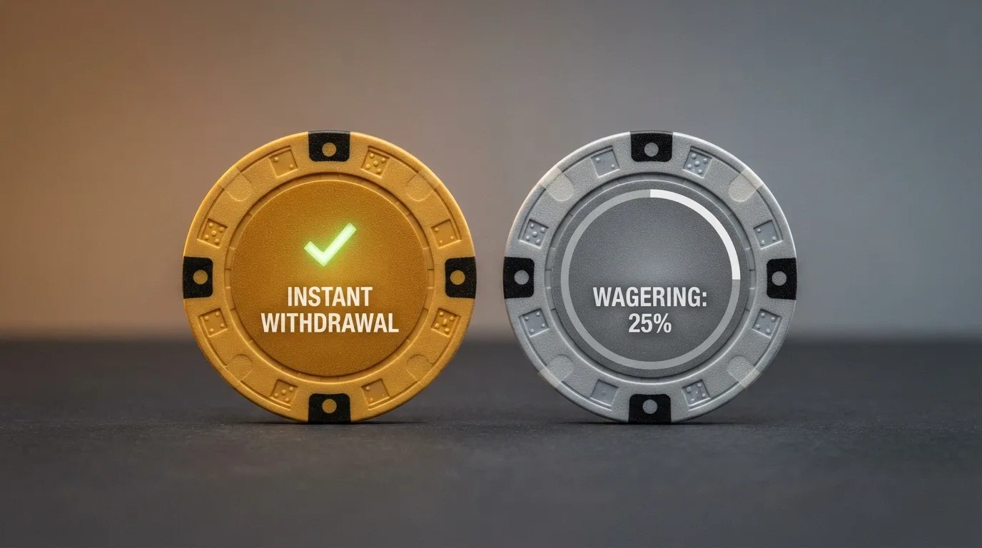 Confronto visivo tra le condizioni di un bonus reale e quelle di un fun bonus in un casinò italiano