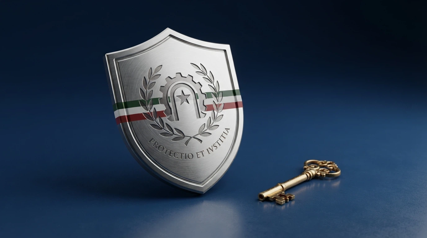 Il logo ufficiale dell'Agenzia delle Dogane e dei Monopoli su uno sfondo istituzionale blu, con la bandiera italiana in secondo piano
