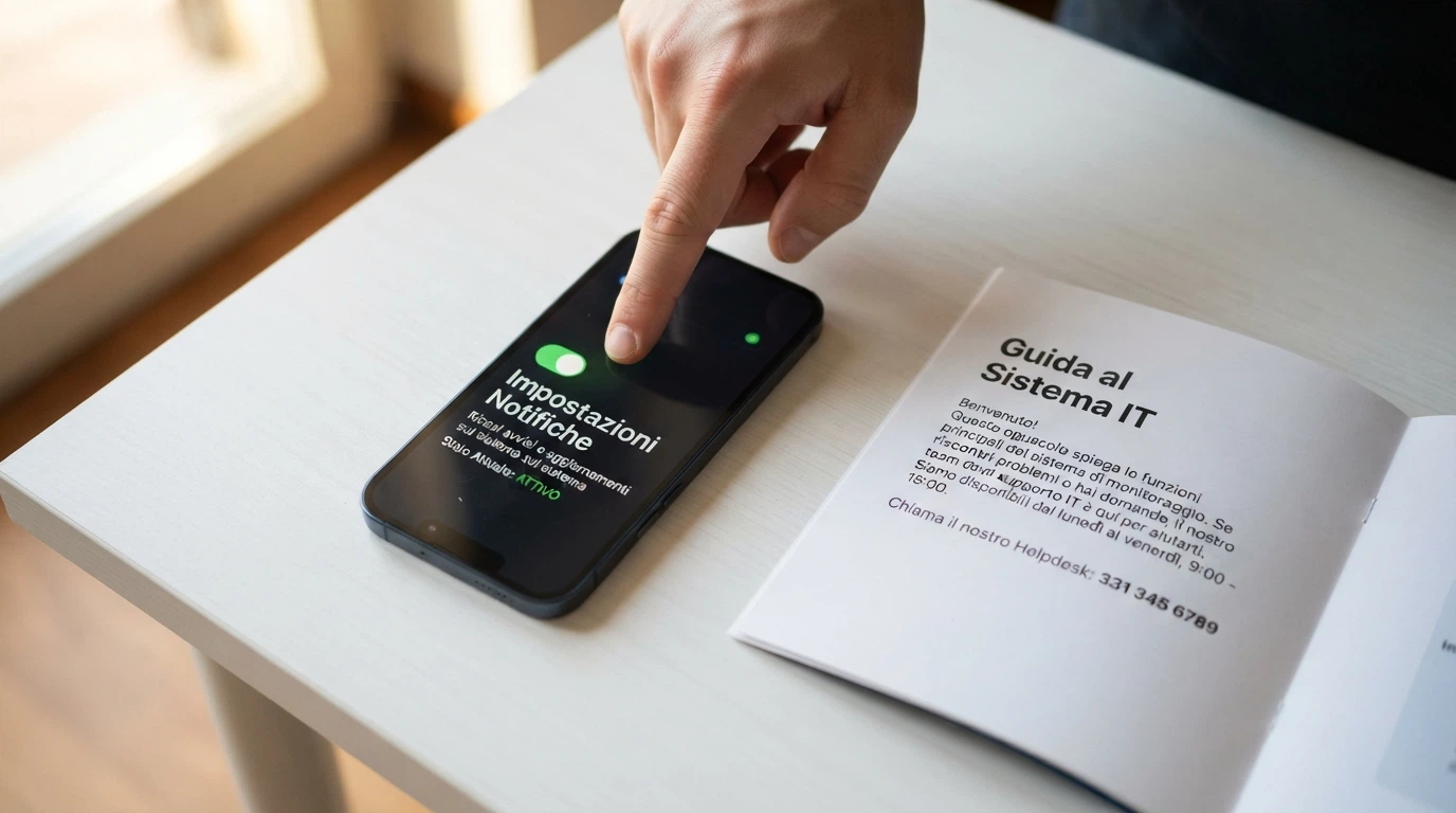 Uno schermo che mostra l'interfaccia del RUA con le opzioni di autoesclusione e un telefono con il numero verde in evidenza