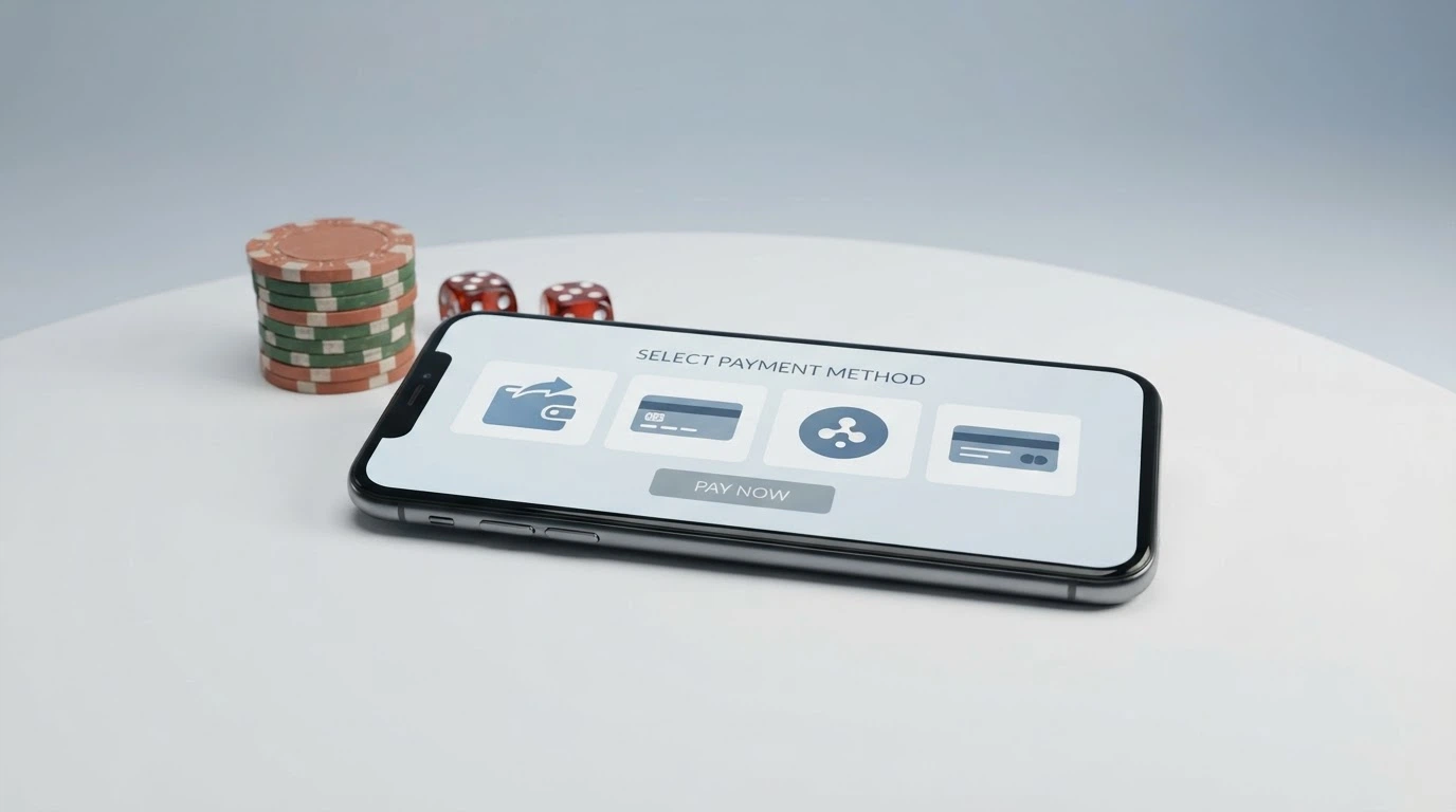 Una schermata di checkout online con le icone di Bitcoin, Skrill, Visa e Paysafecard allineate