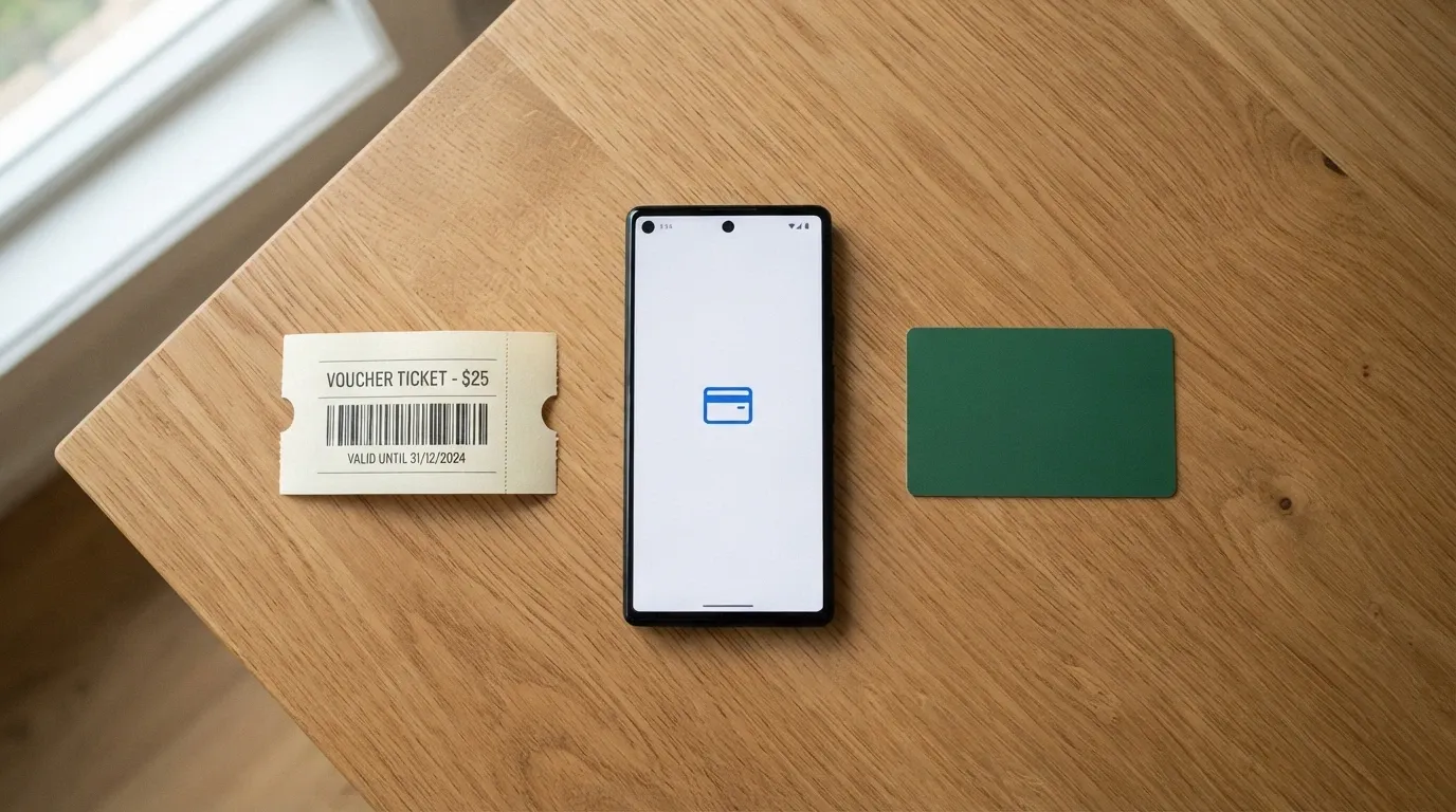 Una selezione di metodi di pagamento (carta, smartphone con wallet, voucher fisico) disposti in ordine crescente di deposito minimo