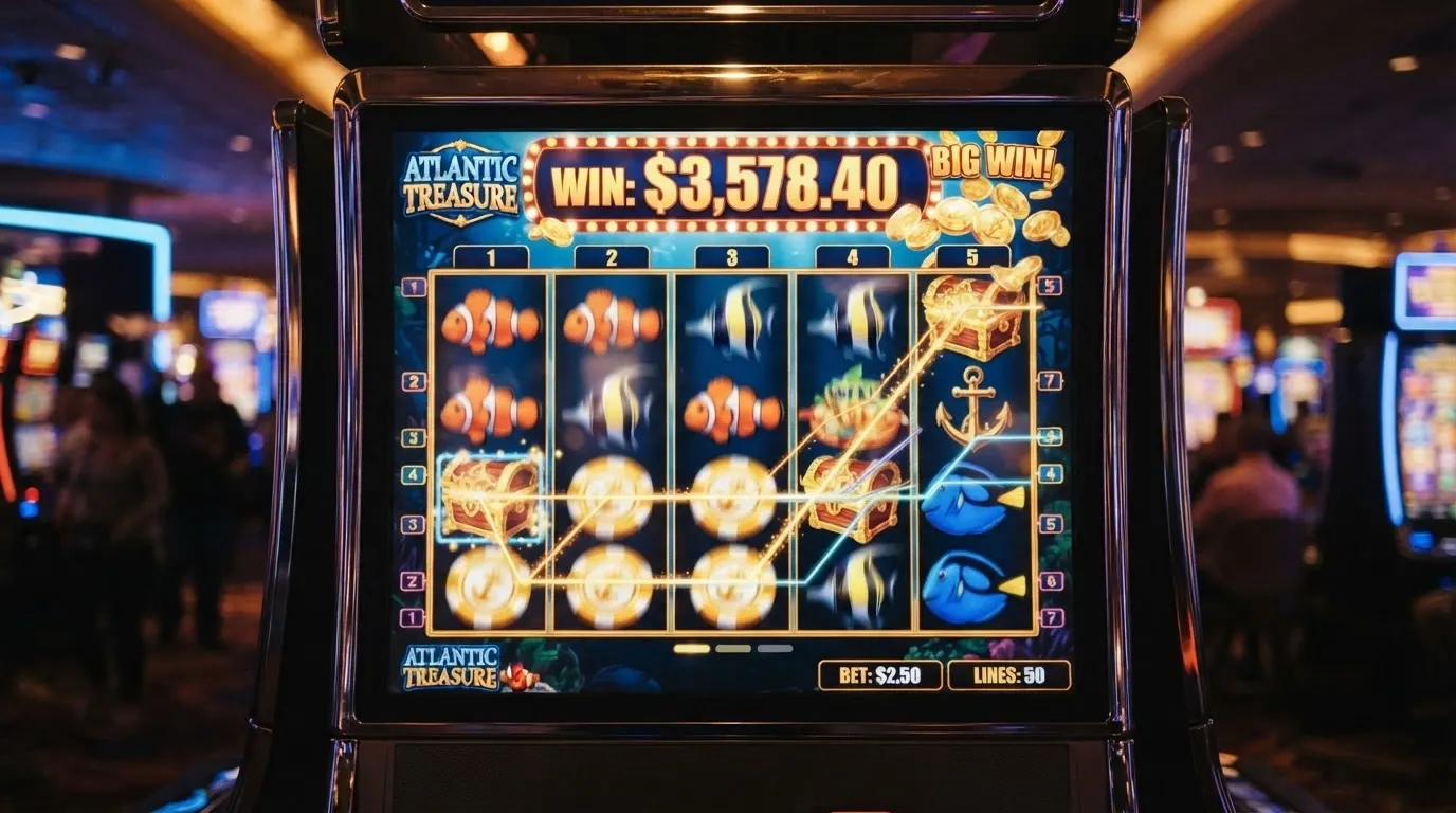 La schermata di una slot online colorata con giri gratuiti attivi e il contatore delle vincite in evidenza
